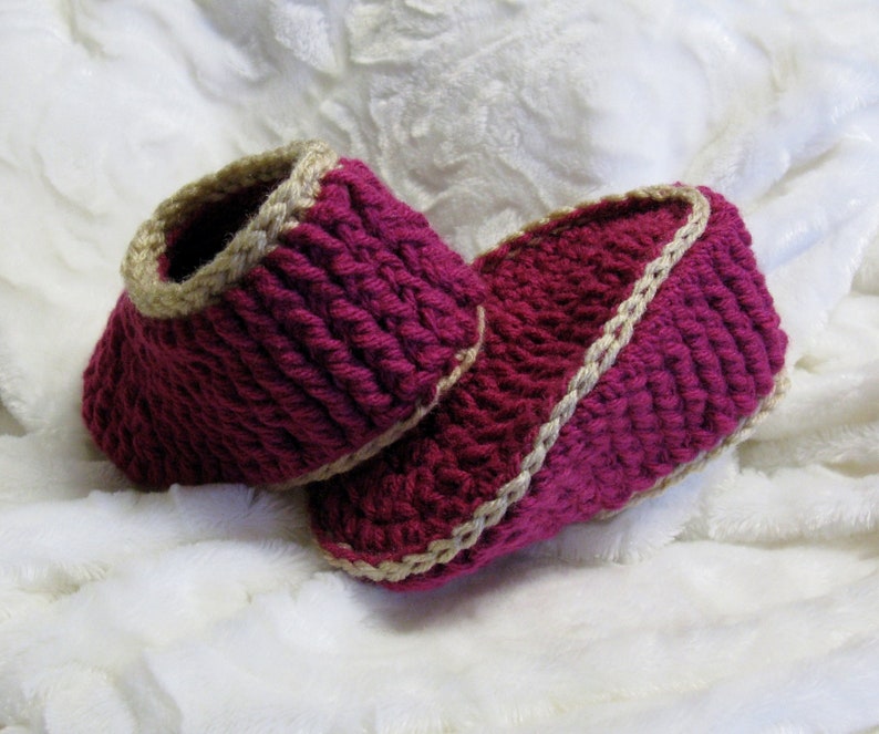 Crochet PATTERN Children's Ribbed Slippers, Ages 3 to 8, Easy Pattern, English French PDF 63 image 8