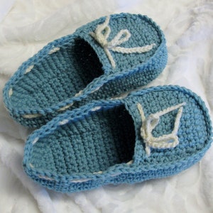 Moccasins Crochet Pattern for Men Loafers Slippers Easy image 1
