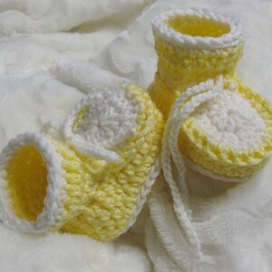 Patron CROCHET Chaussons deux couleurs pour bébés 0-6 mois, patron facile, explications français, anglais, PDF 65 image 6