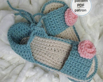 Crochet PATTERN - Women's Ankle Tie Sandals, Easy Pattern, English French PDF #61