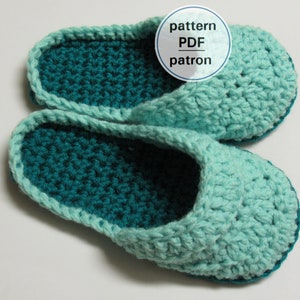 Crochet PATTERN - Women&#39;s Mule Slippers, Clog Slippers, Easy Pattern, English French PDF #24