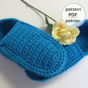 Crochet PATTERN - Women's Loafers, Moccasins Slippers, Easy Pattern, English French PDF #29