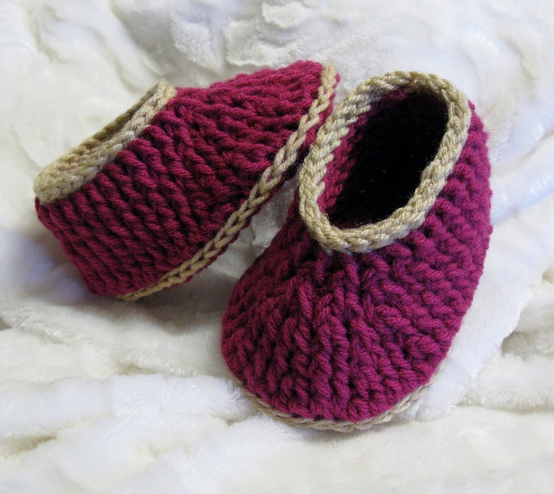 Crochet PATTERN Children's Ribbed Slippers, Ages 3 to 8, Easy Pattern, English French PDF 63 image 3