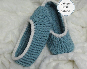 Crochet PATTERN - Women's Rib Stitch Ballet Slippers, Ribbed Ballet Slippers, Ballerina Slippers, Easy Pattern, English French PDF #60