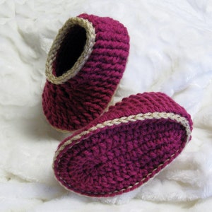 Crochet PATTERN Children's Ribbed Slippers, Ages 3 to 8, Easy Pattern, English French PDF 63 image 7