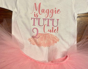 Tutu cute birthday outfit/ tutu cute shirt/ ballet birthday outfit/ birthday tutu