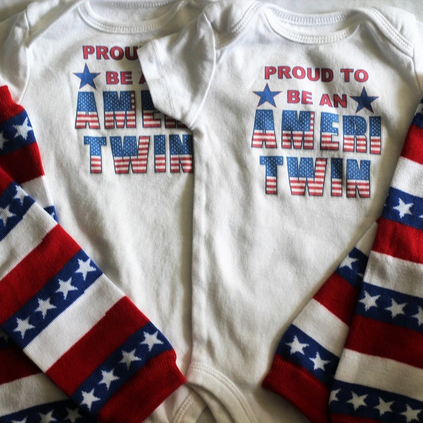 Proud to be an AmeriTwin outfits tutu leg warmers/Fourth of July Twins/Patriotic Twin outfit/Red White and Blue twins/Patriotic tutu