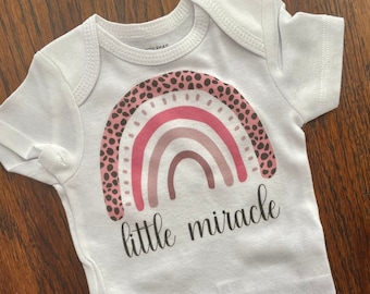 Little Miracle Baby Bodysuit: Rainbow Baby Outfit