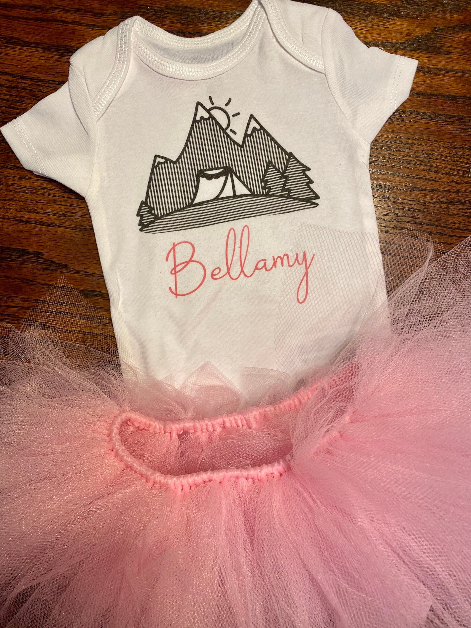 Camping Baby Girl Outfit/happy Camper Baby/outdoors Baby Etsy