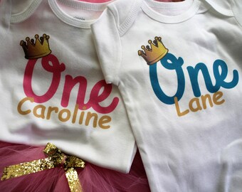 First Birthday outfit/Princess birthday outfit/Prince birthday outfit/Boy girl Twins first birthday outfits/Birthday tutu