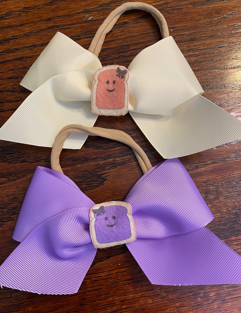 Peanut Butter and Jelly outfit for twin girls/Peanut butter image 3