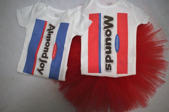 almond joy and mounds onesies