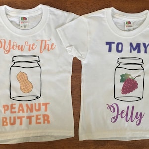 Peanut Butter & Jelly Shirt Set: Matching Shirts for Twins or Friends