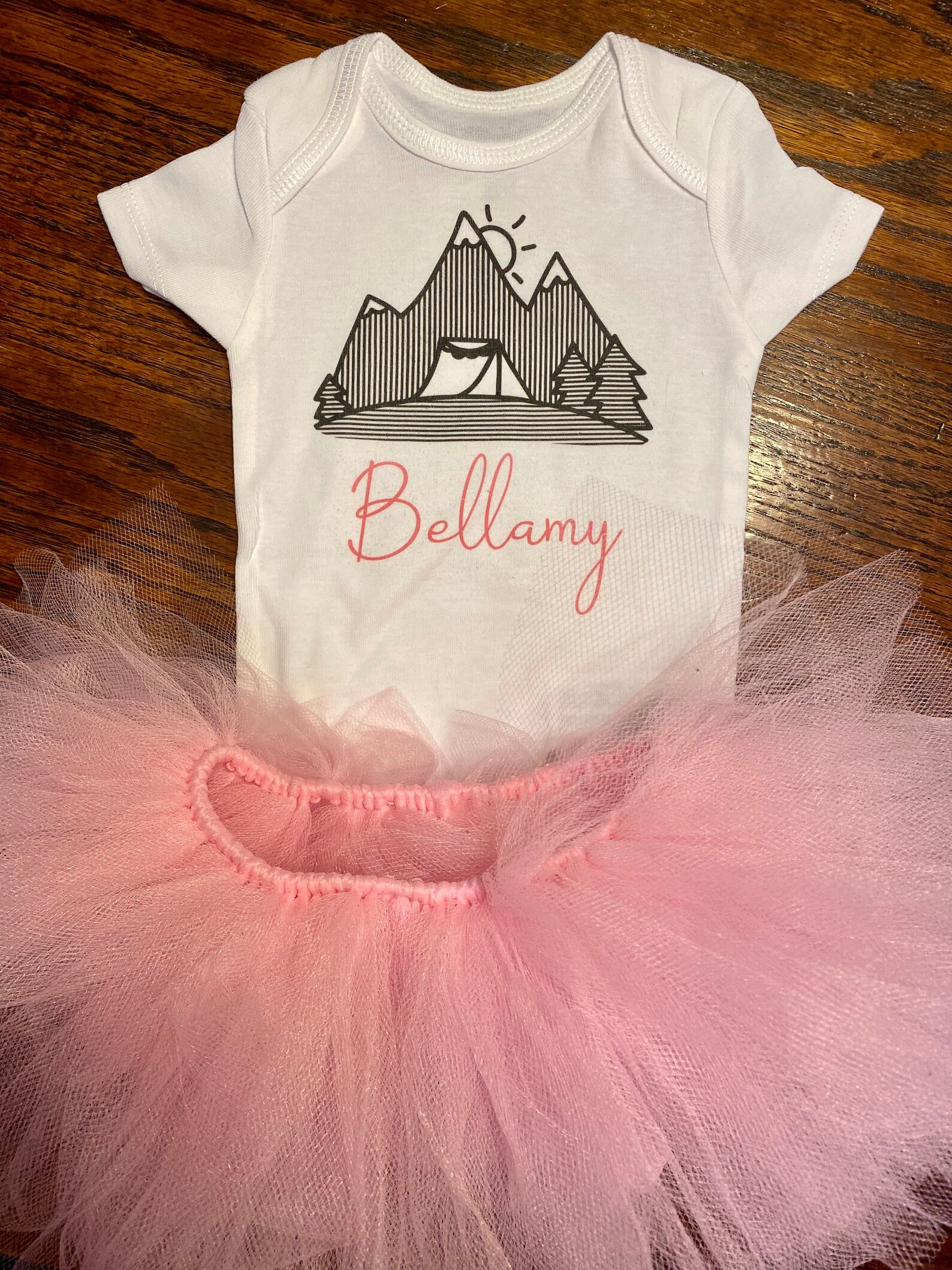 Camping Baby Girl Outfit/happy Camper Baby/outdoors Baby Etsy