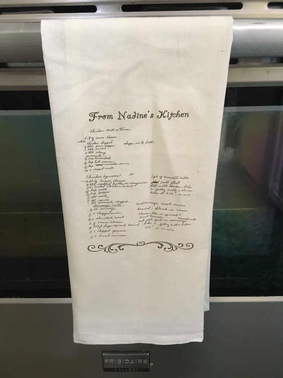 BULK DISCOUNT AVAILABLE/ Custom Tea Towels/Family Recipe kitchen towels/Handwriting recipe towels/Personalized recipe towels/Family Heirloom