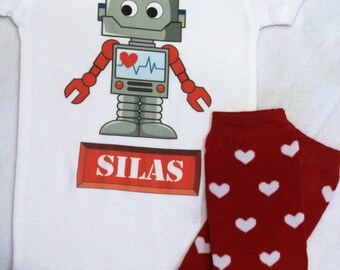 Boy Valentine bodysuit or shirt with leg warmers/Love Machine bodysuit/Custom Valentine shirt/Personalized Valentine bodysuit