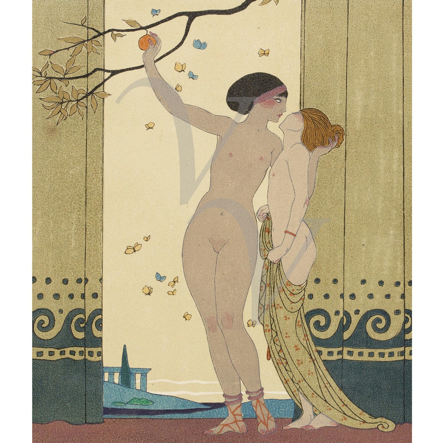 Lesbian Lovers Art Print, Art Deco, Nudes, Georges Barbier, Vintage Erotic  Wall Art, Women, Sappho, Female Erotica, Louys, Fine Art Print - Etsy