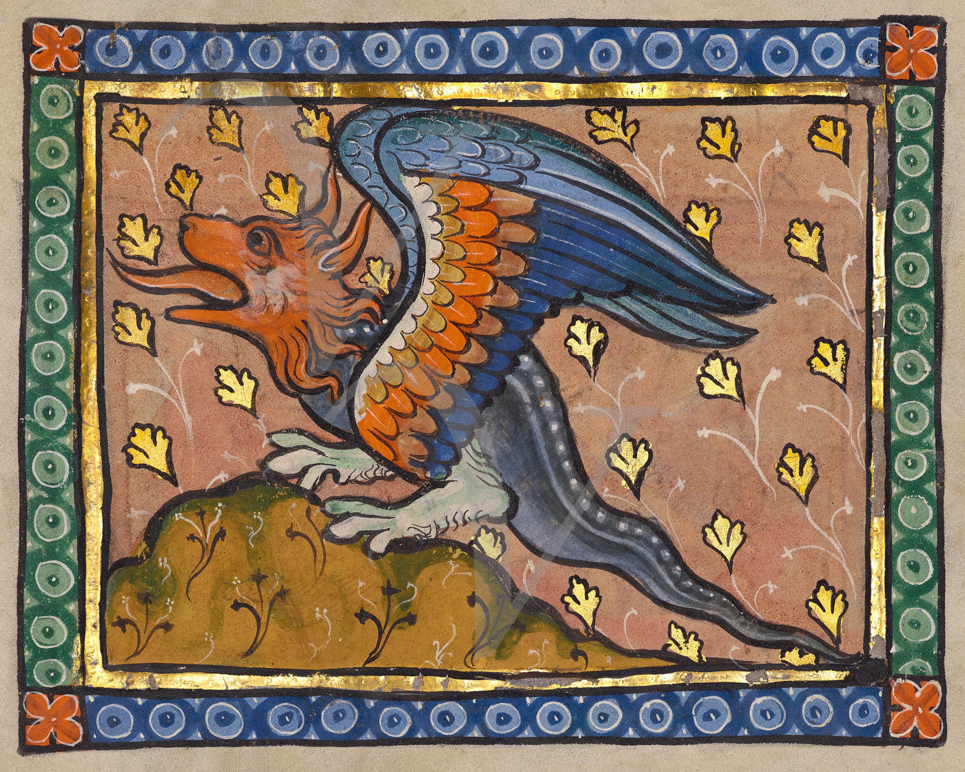 Medieval Dragon Painting Print Bestiary Antique Artwork | Etsy