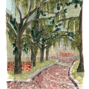 Florida State University Legacy Walk / FSU Art Print / Florida State University watercolor art / FSU Legacy Walk Brick Painting