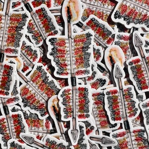 Florida State University Spear Sticker / FSU Computer Sticker / Florida State University sticker / Osceola Spear Art