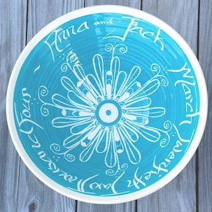 Personalized Wedding Bowl, Flower