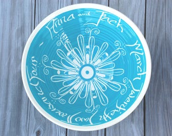 Personalized Wedding Bowl, Flower