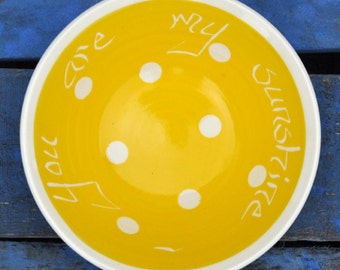 Custom Quote Bowl, Polka Dot, 12"