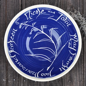 Personalized Wedding Bowl, Fern