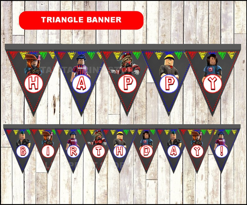 Roblox Chalkboard Triangle Banner Printable Roblox Banner Etsy - image 0