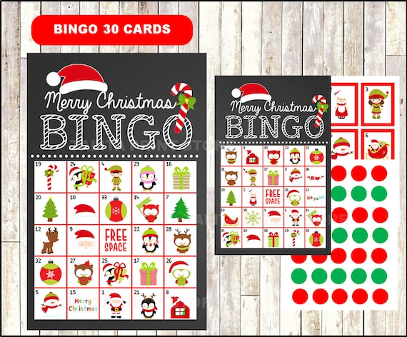 Gorgeous image inside printable christmas bingo Fan image intended for printable christmas bingo