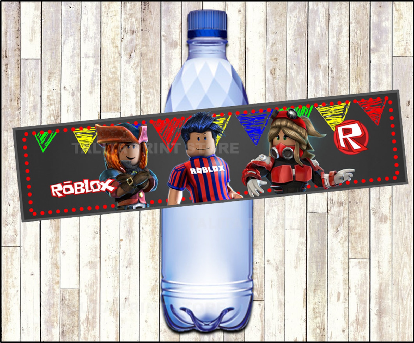 Roblox Chalkboard Water bottle labels printable Roblox water Etsy