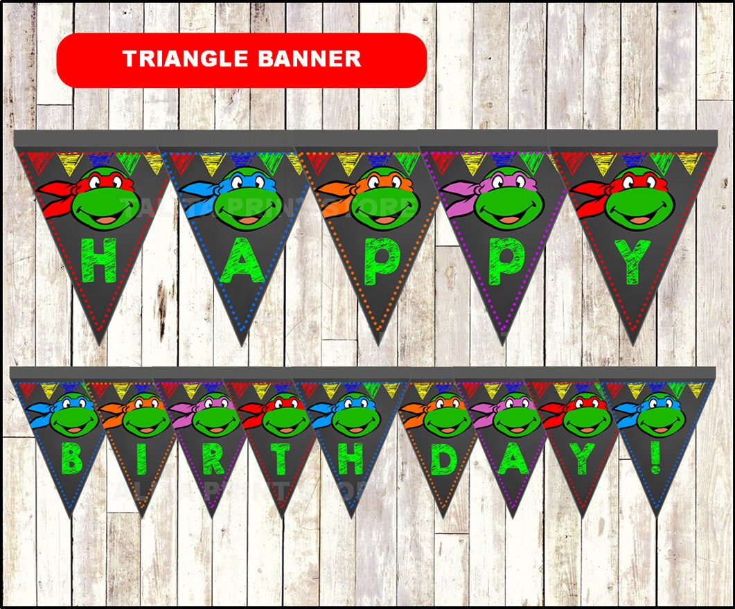 Free Printable Ninja Turtle Banner
