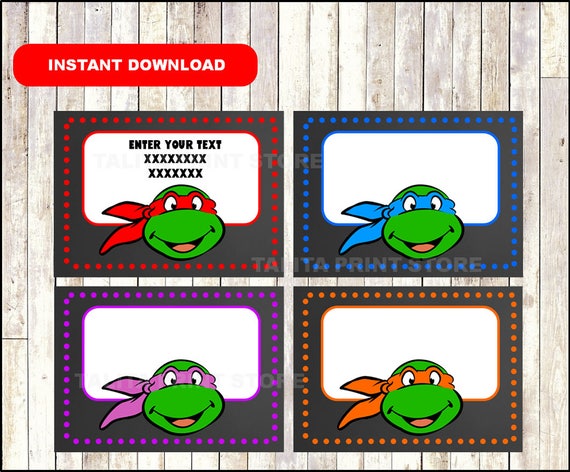Ninja Turtles Printable Playing cards, tags, ebook labels, stickers, small children playing cards, reward tags, labeling, sbooking EDITABLE Fast Down load picture relating to Printable Ninja Turtles called Ninja Turtles Printable Playing cards, tags, e book labels, stickers, little ones playing cards, reward tags, labeling, sbooking EDITABLE Immediate Obtain