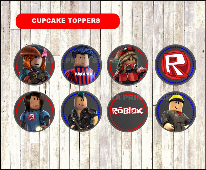 roblox chalkboard cupcakes toppers printable roblox toppers etsy