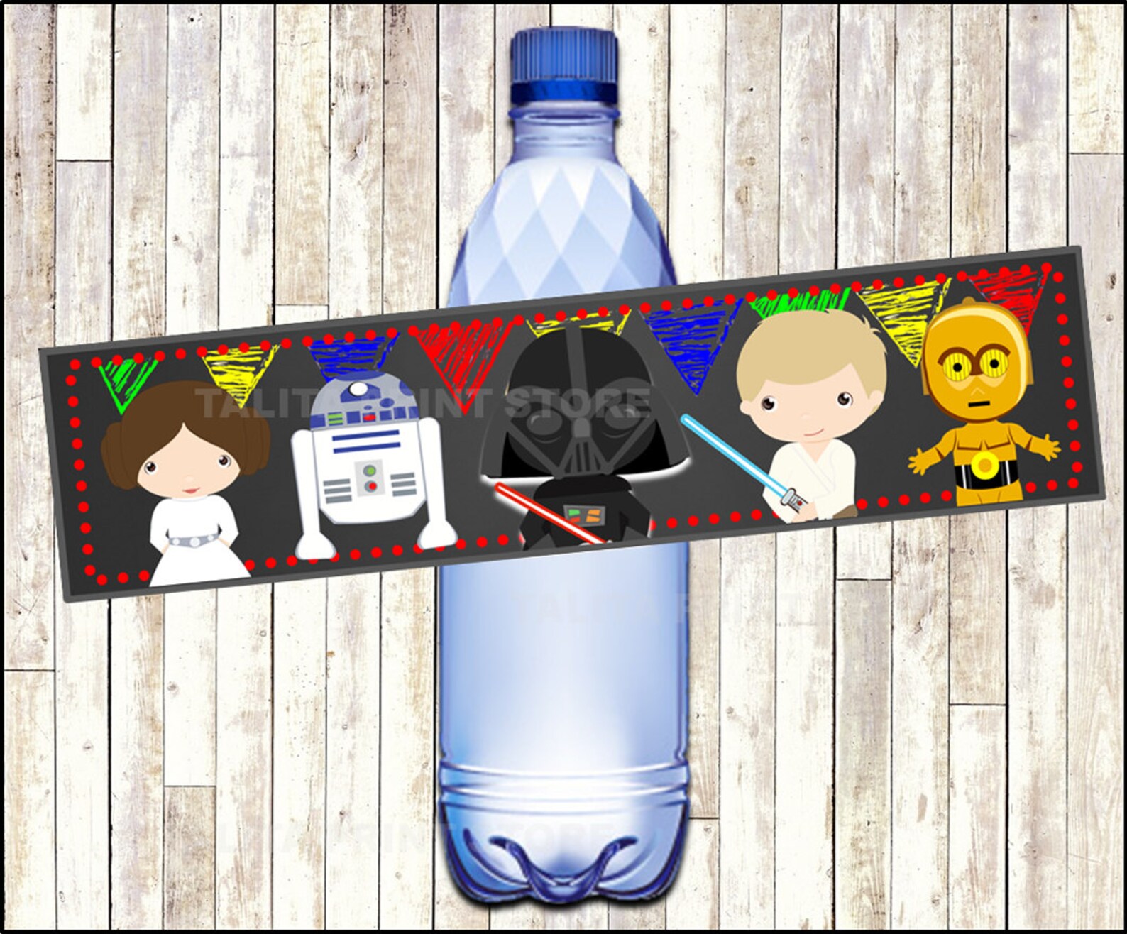 Star Wars Chalkboard Water bottle labels printable Star Wars | Etsy