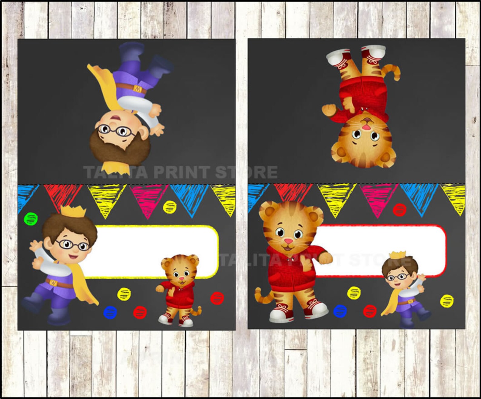 Daniel Tiger Chalkboard Food labels printable Daniel Tiger | Etsy