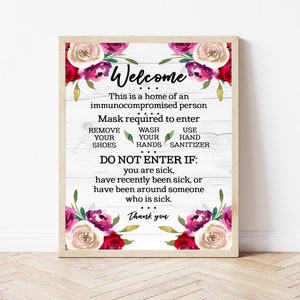 Immunocompromised Print, Wear A Mask, Wash Hands Printable, Remove ...