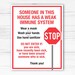 Weak Immune System Print, Wear A Mask, Wash Hands Printable, Sick Sign ...