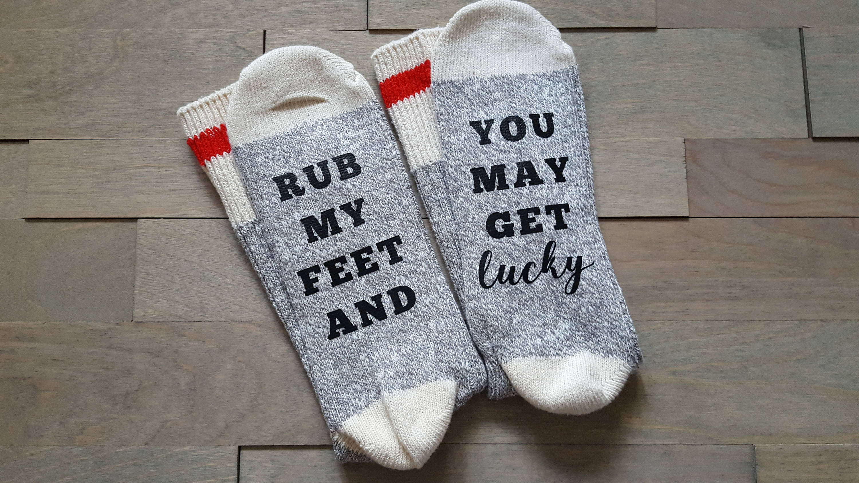 Comfy Socks Rub My Feet Socks You May Get Lucky Socks Gift | Etsy