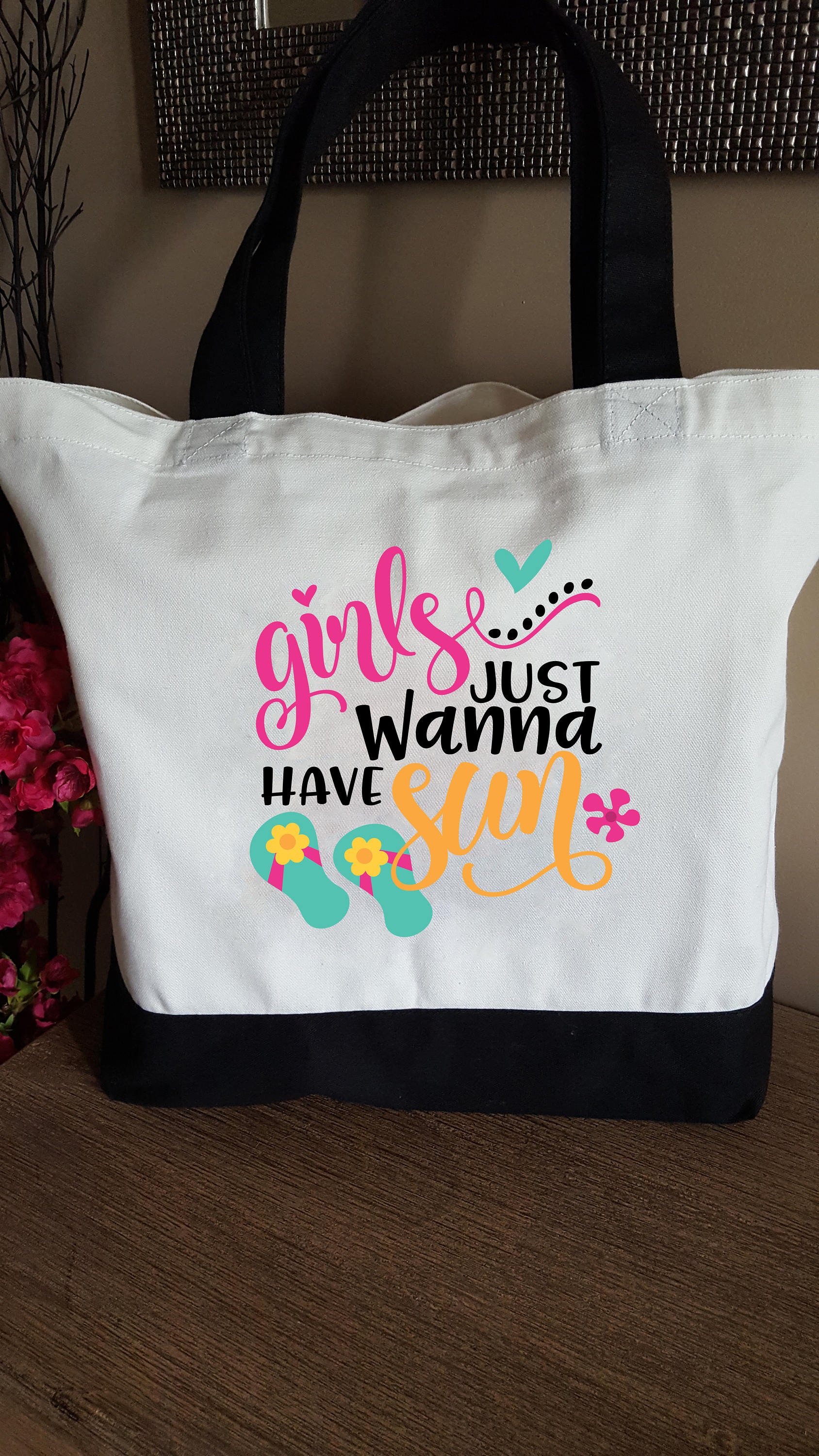 girls beach tote
