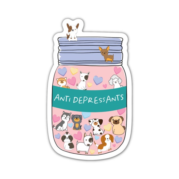 Dog Anti Depressants Vinyl Sticker