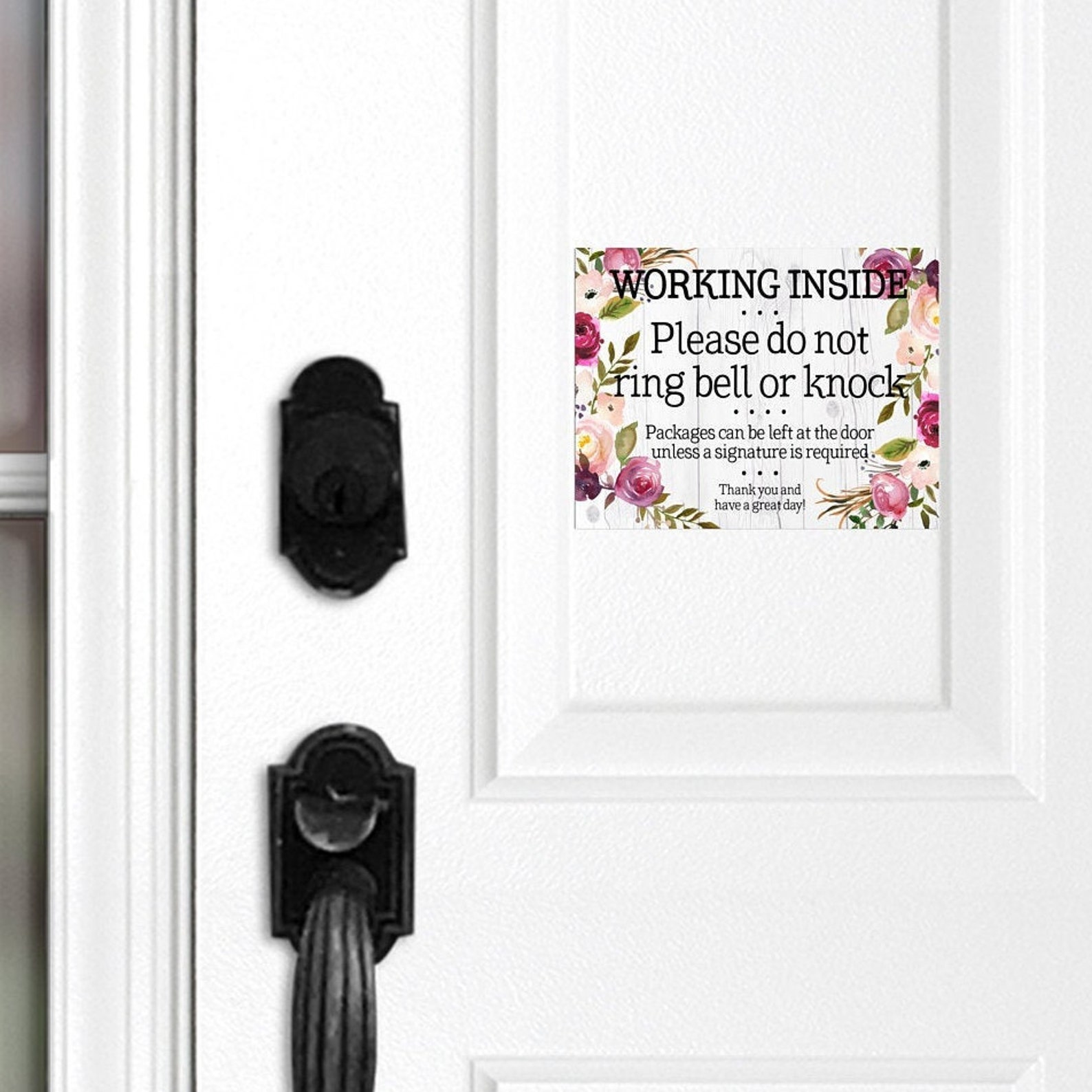 Working Inside Door Sign Work at Home Door Magnet Do Not - Etsy