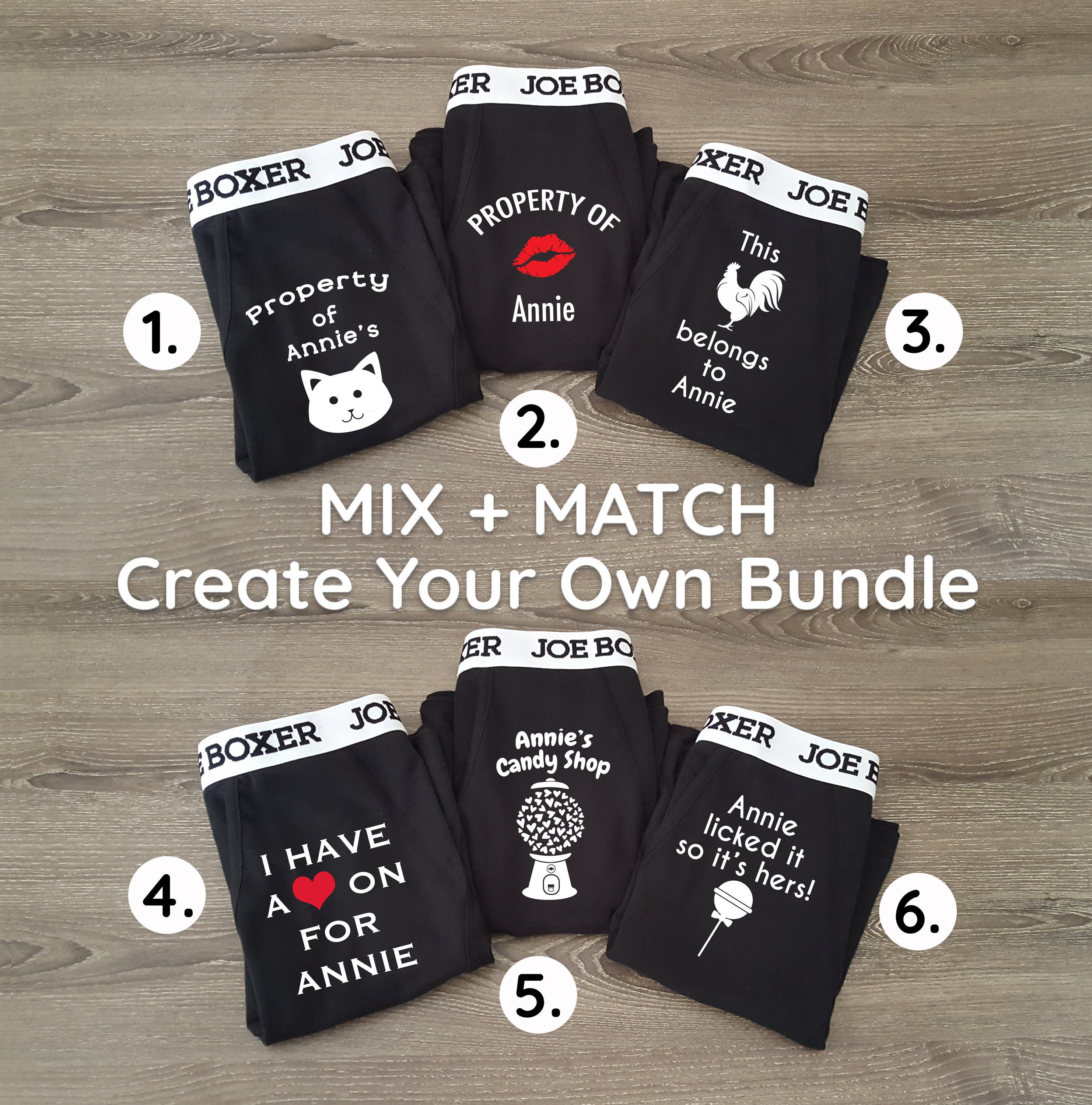 Boxer Brief Gift Set Funny Boxers Personalized Gift for Him Etsy