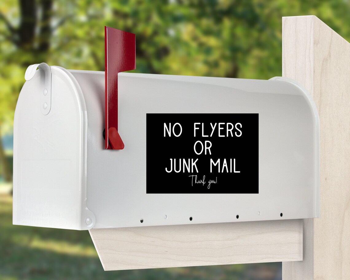 No Flyers or Junk Mail No Flyers Sign Mailbox Sign Etsy Canada