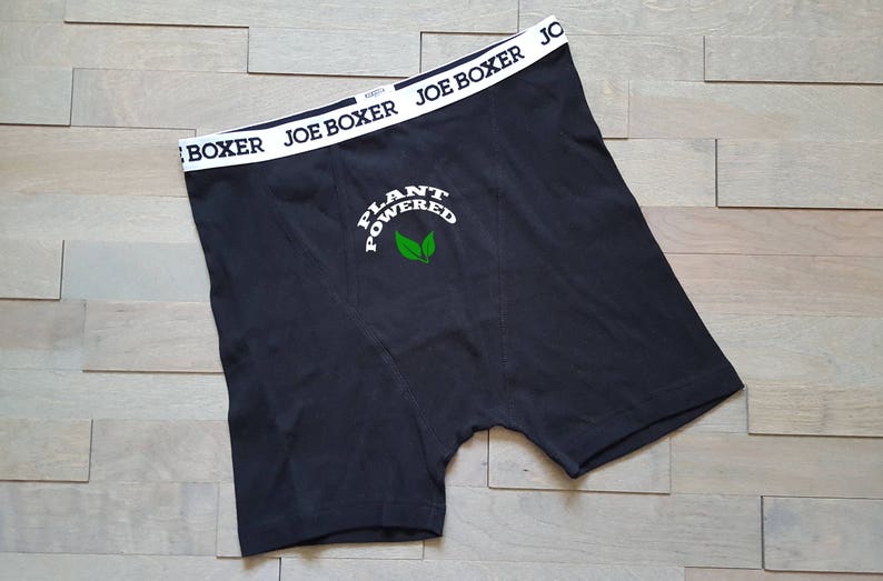 Plant Powered Underwear Vegan Boxers Vegetarian Underwear Etsy