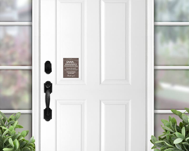 Do Not Knock Sleeping Babies Sign Overprotective Dogs Sign Door Magnet Do Not Ring Doorbell Leave Packages 006 No Soliciting Door Sign