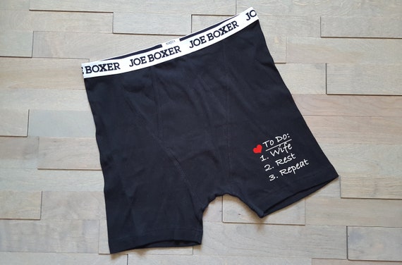 Personalizzato Uomini Boxer Biancheria Intima questo bell /'appartiene al marito regalo