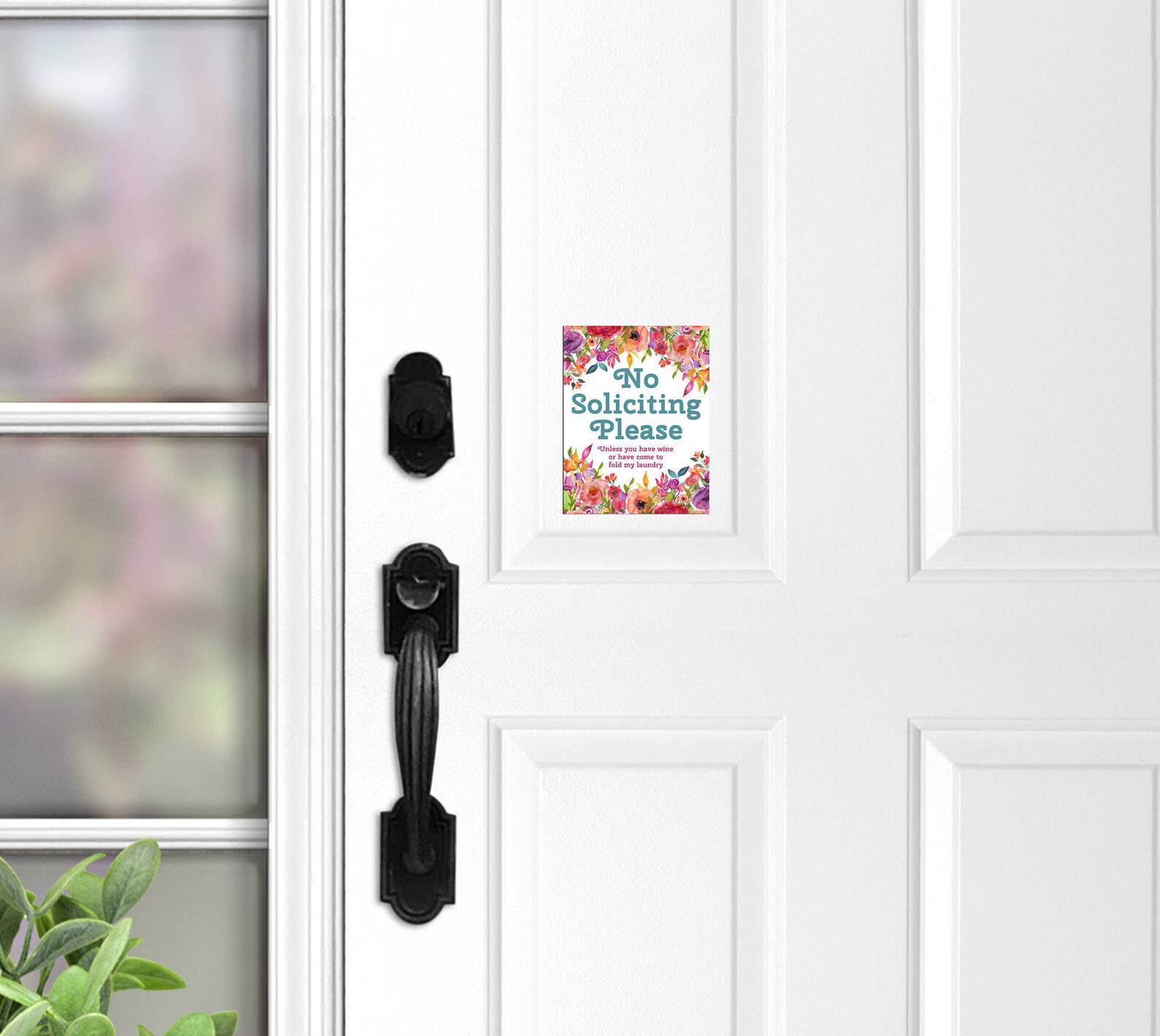 No Soliciting Door Hanger No Soliciting Door Door Etsy