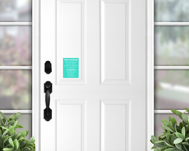 No Soliciting Door Magnet No Soliciting Door Sign Night Shift Do Not Ring Doorbell 011 Do Not Knock Baby Sleeping Sign Barking Dogs