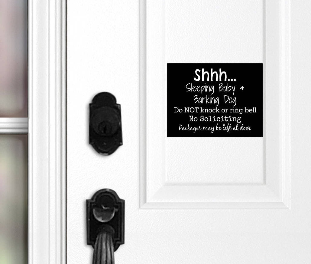 Sleeping Baby and Barking Dog Sign Sleeping Baby Magnet | Etsy